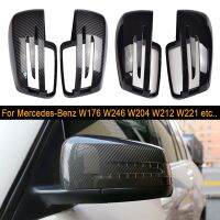 Side Mirror Cap Covers For Mercedes Benz W176 W246 W212 W204 C117 X156 X204 W221 C218 A B C E S CLA GLA GLK Class Black Replace