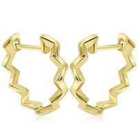 100% PURE 925 SILVER UNIQUE WAVY DESIGN HOOP EARRING HO-2515. PERFECT FOR DAILY WEAR AND GORGEOUS FOR SPECIAL EVENT.