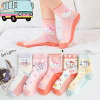 Cartoon Colorful Ankle Socks ถุงเท้าข้อเท้าสีสันสดใส ผ้าคุณภาพสูง งานเกรด A