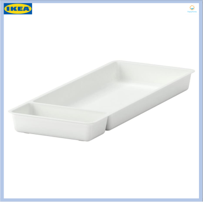 ถาด ถาดเก็บอุปกรณ์ครัว สีขาว ขนาด 20x50 ซม. STÖDJA สเติดย่า (IKEA)