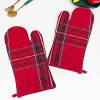 2PC  Anti-scalding Oven Gloves Mitts Potholder Kitchen Gloves Tray Dish Bowl Holder Oven Handschoen Hand Clip