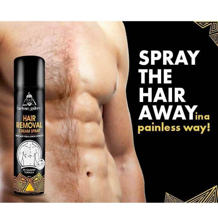 Urbangabru Hair Removal Cream Spray Chest Back Legs Under Arms