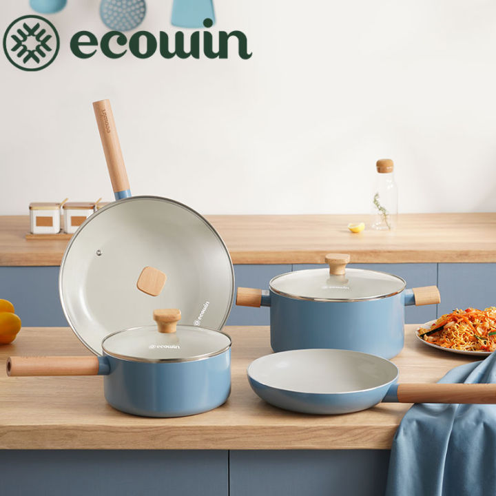 Ecowin Blue Sky Series Coating Frying Pan Non Stick Wok Saucepan