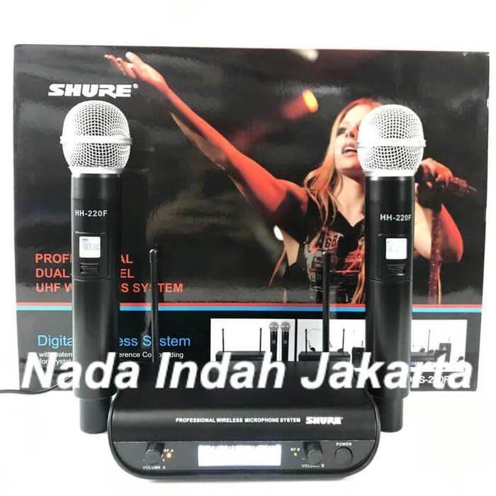 Microphone Wireless Shure 220F Mic Tanpa Kabel 220 F Lazada Indonesia