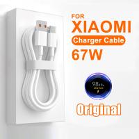 Original 67W 6A USB Super Fast Charger Cable 12 Note 9 10 POCO Type C Data Charging Wire