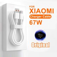 ชาร์จเร็ว USB 67W 6A ของแท้สายเคเบิลสำหรับ Xiaomi โทรศัพท์ Mi 11 12 Redmi Note 9 10 11 POCO X5 Pro สายชาร์จข้อมูล