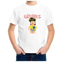 เสื้อยืดแขนสั้นลําลอง ผ้าฝ้าย พิมพ์ลายการ์ตูน Roblox K256 ปี 2-12 สําหรับผู้ชาย และผู้หญิง