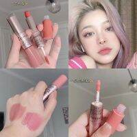 ลิปสติก LIPGLOSS&amp;LIPTICK 2in1 เนื้อแมท สีสวยสีชัด กลิ่นหอม ติดทนนาน กันน้ำ สุดคุ้ม