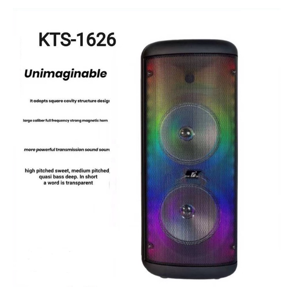 Kts1626 Dual Outdoor Speaker Black Big Wireless Kts Speaker With Led