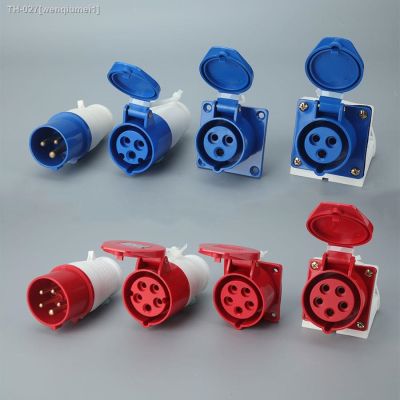 ₪ 16A/32A 3P/4P/5P IP44 Waterproof Male Female Electrical Connector Power Connecting Industrial Plug Socket 380V High Power