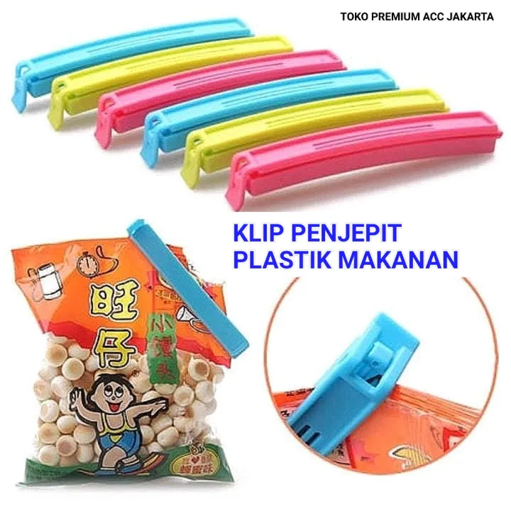 Paket 3pcs Segel Penjepit Plastik Jepit Kantong Makanan Snack Klip Seal Sealer Kemasan 5520
