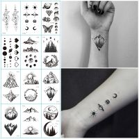 【hot】✁▤  12pcs Small Fashion Temporary Stickers Transfer Minimalist Design Fake tatoo