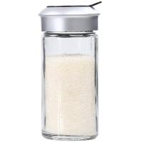 Kapmore 1pc Seasoning Bottle Transparent Glass Seasoning Shaker Spice Bottle For Salt Pepper Sugar Kitchen Storage Tools