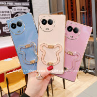 Phone Case เคส Realme 11 4G 5G Realme C51 C53 NFC ลดกระหน่ำฝาหลังตัวชุบโลหะหรูหรากับคุณภาพสูงพับได้ที่วางโทรศัพท์หมีเคสนิ่ม Realme 11 4G 5G NFC 2023