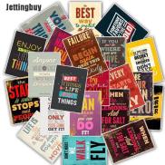25 Miếng dán đề can Jettingbuy hoạ tiết chữ dùng trang trí nhật ký kích