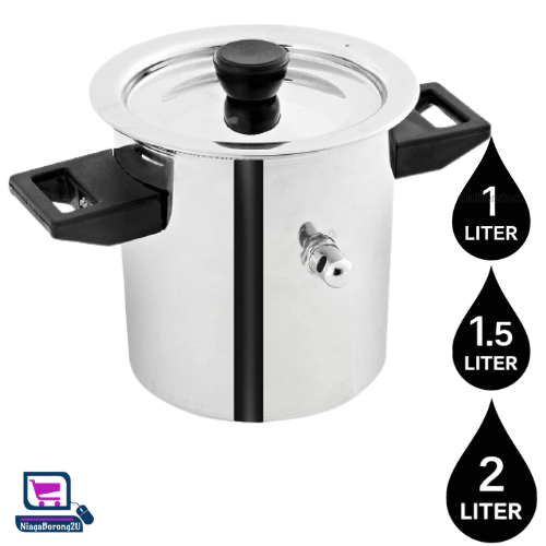 Stainless Steel Premium Milk Pot Milk Boiler 1L 1.5L 2L Milk Cooker