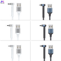 สายเคเบิล USB C สายชาร์จความยาว1เมตร2.4A สายชาร์จเร็วชนิด C สายชาร์จการออกแบบที่ยึดแบบงอได้90 °