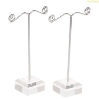 blg 2 Pcs/Set Earrings Shelf Wire Hook Stand Holder Display Showcase Rack Jewelry Or 【JULY】