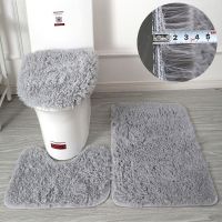 Set Of 3 Bathroom Bath Mat Set Soft Non Slip Mat Bathroom Rug Absorbent Shower Carpets Toilet Foot Mat Room Mat Door Mat