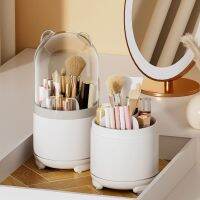 【YD】 Rotating Makeup Brushes Holder Desktop Organizer Dust-proof Eyebrow Storage