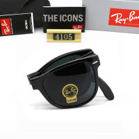 raybanแว่นกันแดดโพลาไรซ์หลากสี แว่นตากันลมray reyban 4105 MEN sunglasses banแว่นตาแว่นกันแดดสำหรับขับขี่แว่นกันลมเล่นกีฬากลางแจ้งลดกระหน่ำrayband folding