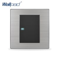 Hot Sale 1 Gang 1 Way Wallpad Luxury LED Light Switch Push Button Wall Switches Interrupteur 10A AC 110 250V