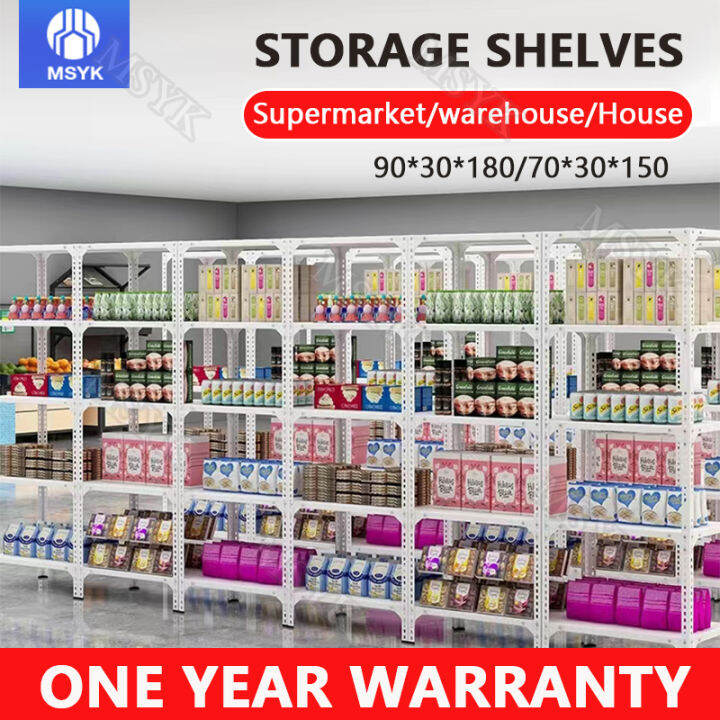 COD Big Size Heavy Duty Adjustable Storage Shelf 3/4/5 Layer Angle