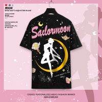 Male Anime Short-Sleeved Sailor T-Shirt Moon Shui Ice Cartoon Thin Half-Sleeved Two-Dimension