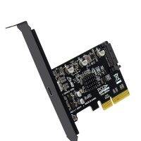 การ์ดเอ็กซ์แพนชัน PCIE X4ไปยัง USB3.2 Gen 2X2 (20Gbps) Type-C ความเร็วสูงสำหรับ Windows 10 Linux
