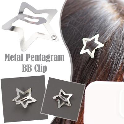 Star Hairpin Metal Bb Clips Y2K Student Side Clip Five-pointed Star Accessories Childrens Hair Mini Hairpins T8Y7