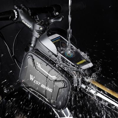 Bicycle Bags Front Frame High-quality MTB Bike Bag Cycling Accessories Waterproof Screen Touch Tube Phone Bag