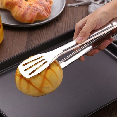 【jw】☢❅  Food Tongs Non-Stick Serving Anti Barbecue Bread Clip Pastry Salad Desserts Tools Acces