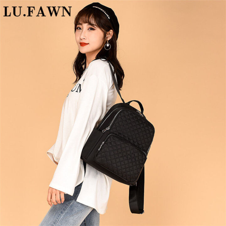 lu-fawnกระเป๋าสะพายหลังแฟชั่นกันน้ำกระเป๋าpuกระเป๋าสะพายกระเป๋าเป้สะพายหลังกระเป๋านักเรียนที่ถอดออกได้casual-officeกระเป๋าผู้หญิงไหล่กระเป๋า-1261