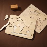 Wooden World Map Continents Puzzle Toys Montessori Toys For Kids Child Games Boys Girls Early Educational Toys Childrens Toys G