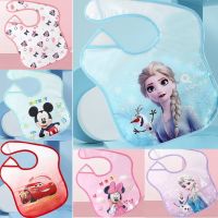 Disney Mickey Minnie Adjustable Bib Waterproof Sleeveless Lunch Feeding Bib Baby Cartoon Feeding Cloth Children Baby Apron Aprons