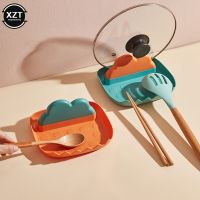 【jw】✣  Silicone Utensil Rest with Drip Rack Pot Lid Holder Stove Top Spatula Spoons Ladles Storage Plate