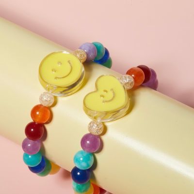 LETSGETAWAY - Lucky Stone Bracelet (Preorder 7 days) *ไม่ต้องเผื่อไซส์นะคะ* / กำไลข้อมือหินมงคล รุ่น Rainbow Pride Yellow Heart (สินค้าจัดส่งหลังสั่งซื้อ 7 วัน ทำการ)