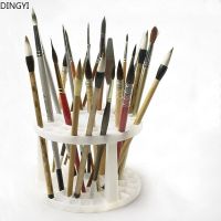 Malory Shop แปรงทาสีชั้นวางปากกาทรงกลมที่ใส่พู่กันพลาสติก49รู,ชั้นวางที่วางปากกาสำหรับลงสีอุปกรณ์สมุดวาดรูปทาสี