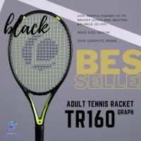 ARTENGO แร็คเกตเทนนิส แร็คเกตเทนนิสสำหรับผู้ใหญ่ รุ่น TR160 Graph (สีดำ) ( TR160 Graph Adult Tennis Racket - Black ) ไม้เทนนิส Tennis Rackets ลูกเทนนิส Tennis Balls เทนนิส