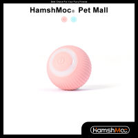 HamshMoc Interactive Cat ของเล่นลูกบอลสมาร์ทไฟฟ้าอัตโนมัติ Rolling Ball Led สำหรับแมวอัจฉริยะ Teaser สัตว์เลี้ยงของเล่น USB Charge Kitten