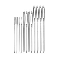 12 Pieces Blunt Needles -Eye Needles Steel Knitting Needles Sewing Tools with Clear Bottle, 3 Sizes