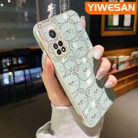 YIWESAN เคสสำหรับ Xiaomi MI 10T 10T Pro Redmi เคส K30s ดีไซน์ใหม่การ์ตูนหมีน้อยหรูหราเคสโทรศัพท์ชุบลวดลายขอบสุดสร้างสรรค์เคสนิ่มป้องกันคลุมทั้งหมดเคสกันกระแทกเลนส์กล้องถ่ายรูป