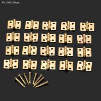 20Pcs Pure Brass Mini Cupboard Hinge Decorative Jewelry Wood Box Cabinet Door Hinges Furniture Hardware 10x8mm