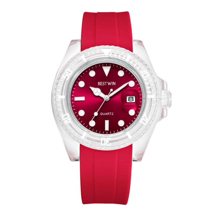 ดร-ตง-bestwin-นาฬิกาที่มีชื่อเสียงเปลือกพลาสติกใสผู้ชายควอตซ์นาฬิกาขายร้อนกันน้ำ-watch-นาฬิกาผู้ชาย