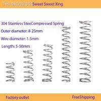 ✥✗ 304 Stainless Steel Strong Shock Absorption Return Compression Spring with A Diameter of 1.5mm 10PCS