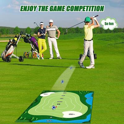 1 Set Golf Game Mat Clearly Marked Portable with Sticky Ball Storage Bag Swing Practice Indoor Outdoor Golf Hitting Batting Pad Towels