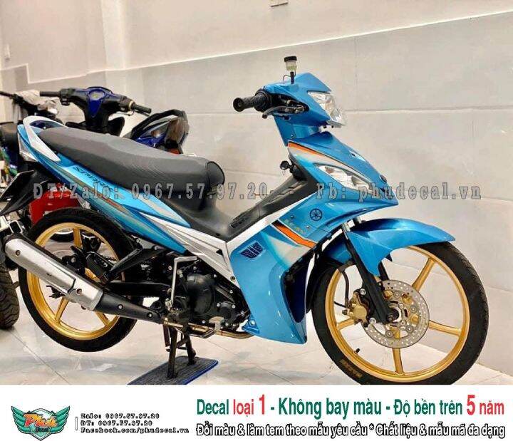 Tem spark exciter 2010 đen xanh vàng  Nguyễn Decal  Chuyên Dán Keo Xe  Design Tem Xe Decal Tem Xe Nguyễn Decal