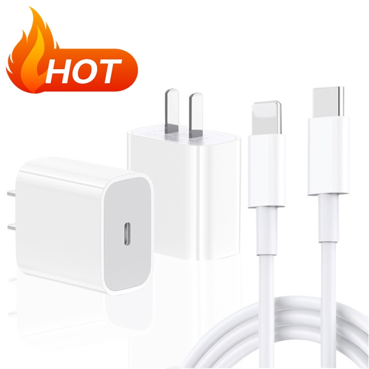 Charger Pd 20w Usb Type C Cable And Adapter Fast Charger Set Lightning To Usbc For Ios Iphone 13 8078