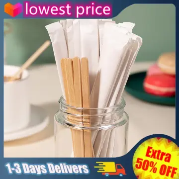 Disposable Wood Stir Sticks for Casting - 50 Pack