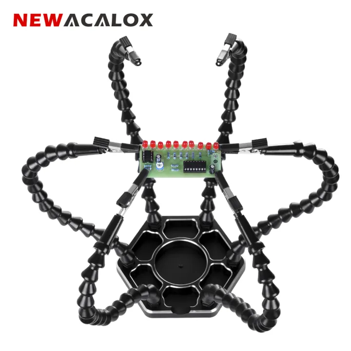 Newacalox Third Hand Soldering Pcb Holder Tool Pc Flexible Helping